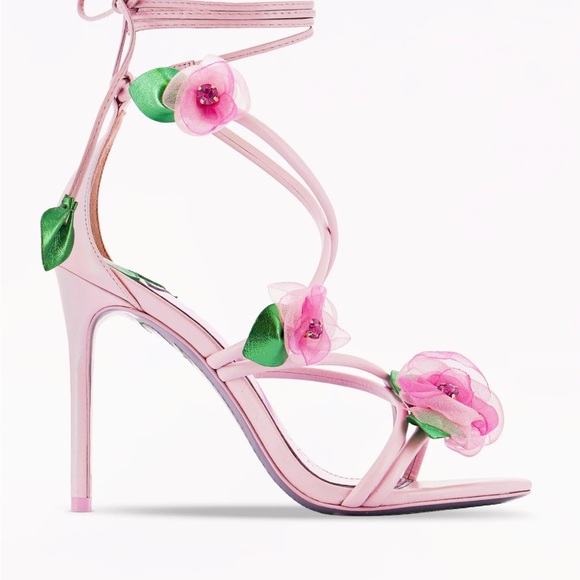 Sophia Webster Shoes - Sophia Webster Pink Floral Strappy Stiletto Heels